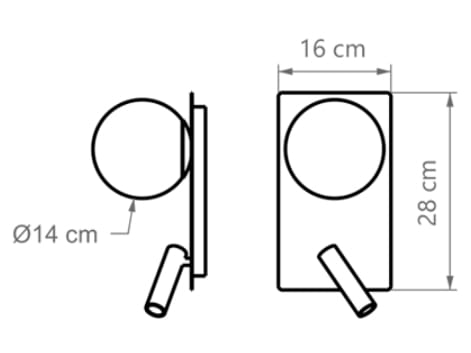 Регулируемая металлическая лампа для чтения luxcambra Glos ARCH-00113489 - Вид №3