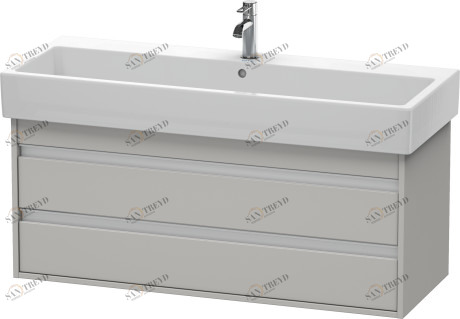 KT663900707 Тумбочка подвесная Ketho #KT6639 1150 x 440 мм Бетонно-серый матовый декор Duravit