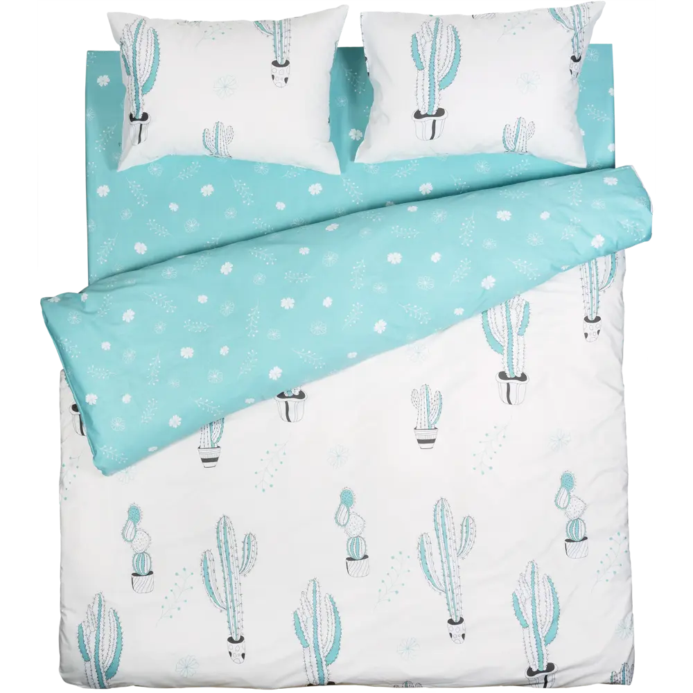 Комплект постельного белья Amore Mio Тропикана двуспальный сатин разноцветный STLM-2147886