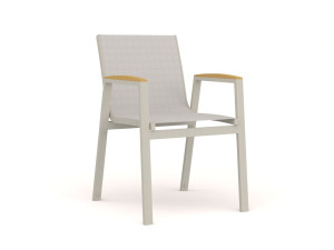 Алюминиевый садовый стул с подлокотниками