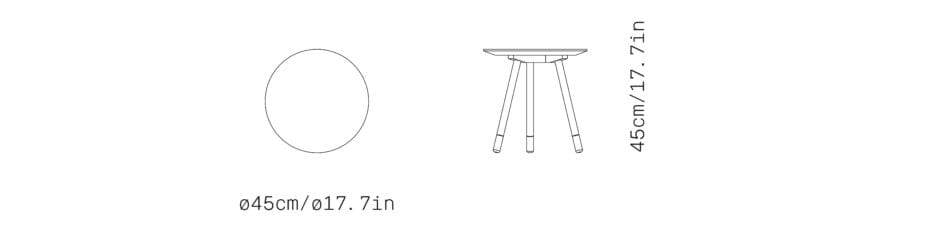 Круглый деревянный журнальный столик Omelette Editions BISON ARCH-00096655 - Вид №4