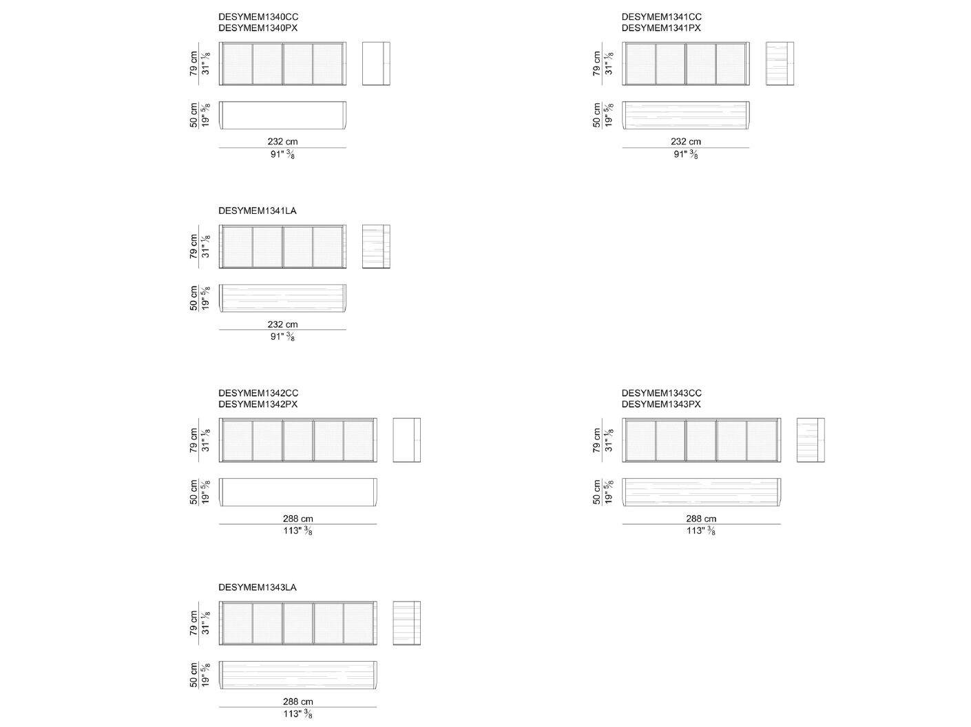 Низкая деревянная офисная мебель с распашными дверями i 4 Mariani De_Symetria ARCH-00009830 - Вид №1
