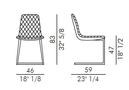 Кожаный мягкий консольный стул EFORMA Lenny ARCH-00005385 - Вид №2