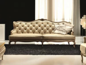 Former In Italia Стеганый 3-местный кожаный диван Avalon