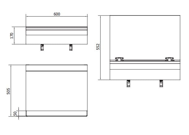 Деревянный подвесной шкаф для ванной комнаты EVER Life Design ссылка ARCH-00013059 - Вид №3