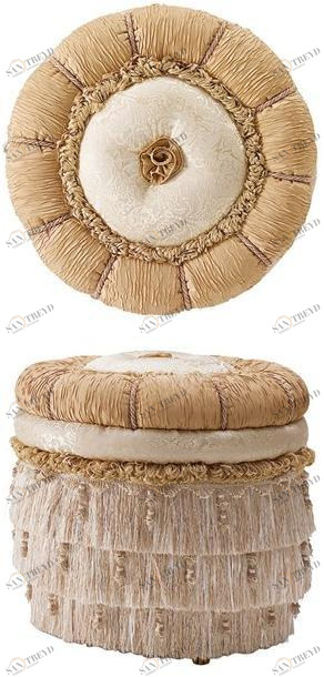 A.R. Arredamenti Круглый пуф из ткани Grand royal 1462