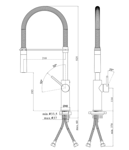 Кухонный смеситель для пола RUBINETTERIA PAFFONI Light ARCH-00103761 - Вид №7