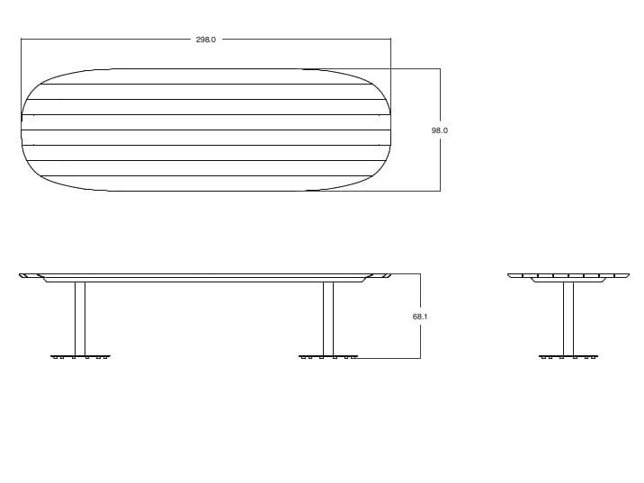 Садовый стол из тикового дерева TRIBÙ T-Table ARCH-00065281 - Вид №4