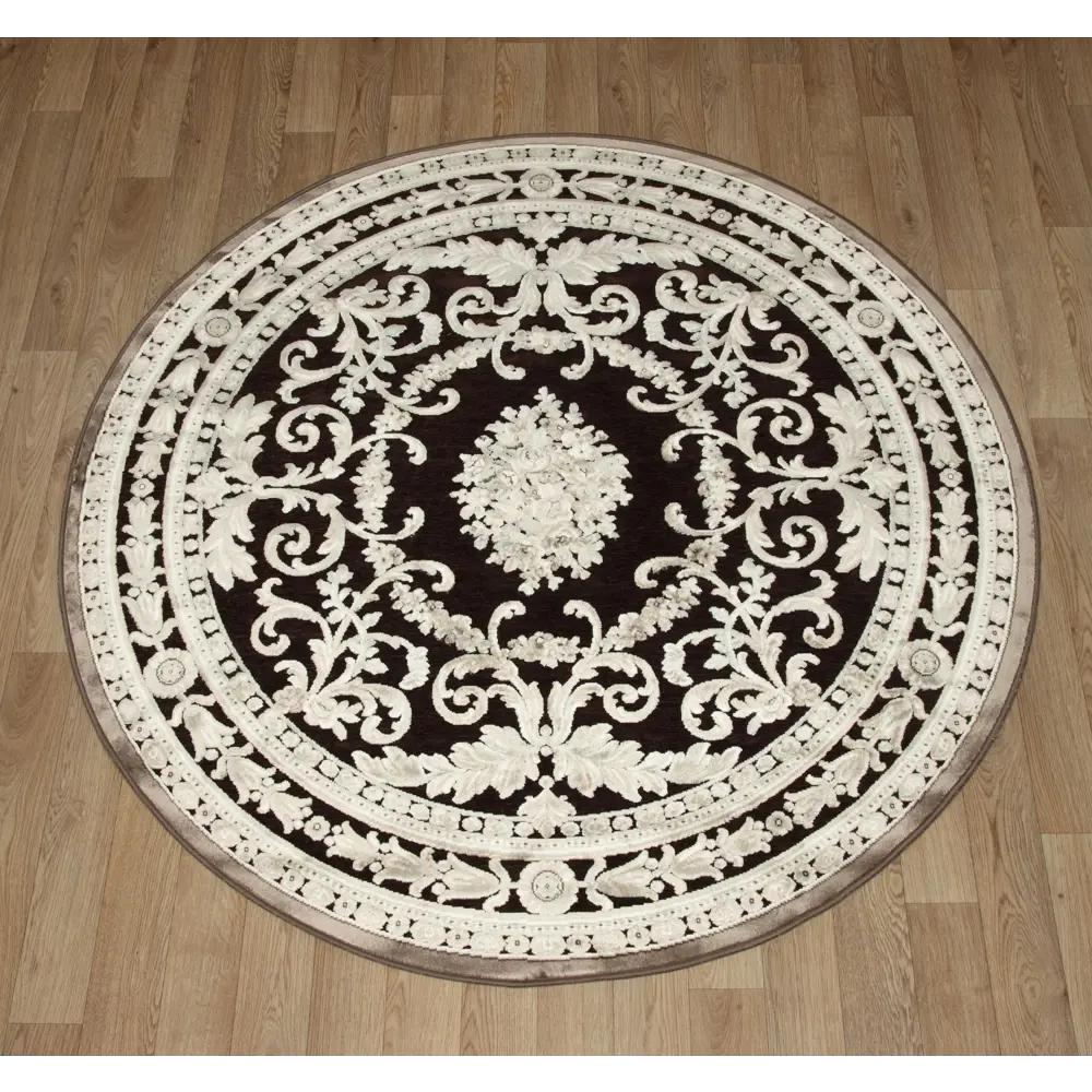 Ковер вискоза Genova 066/757570 ø160 см цвет черный RAGOLLE STLM-2186010 - Вид №2