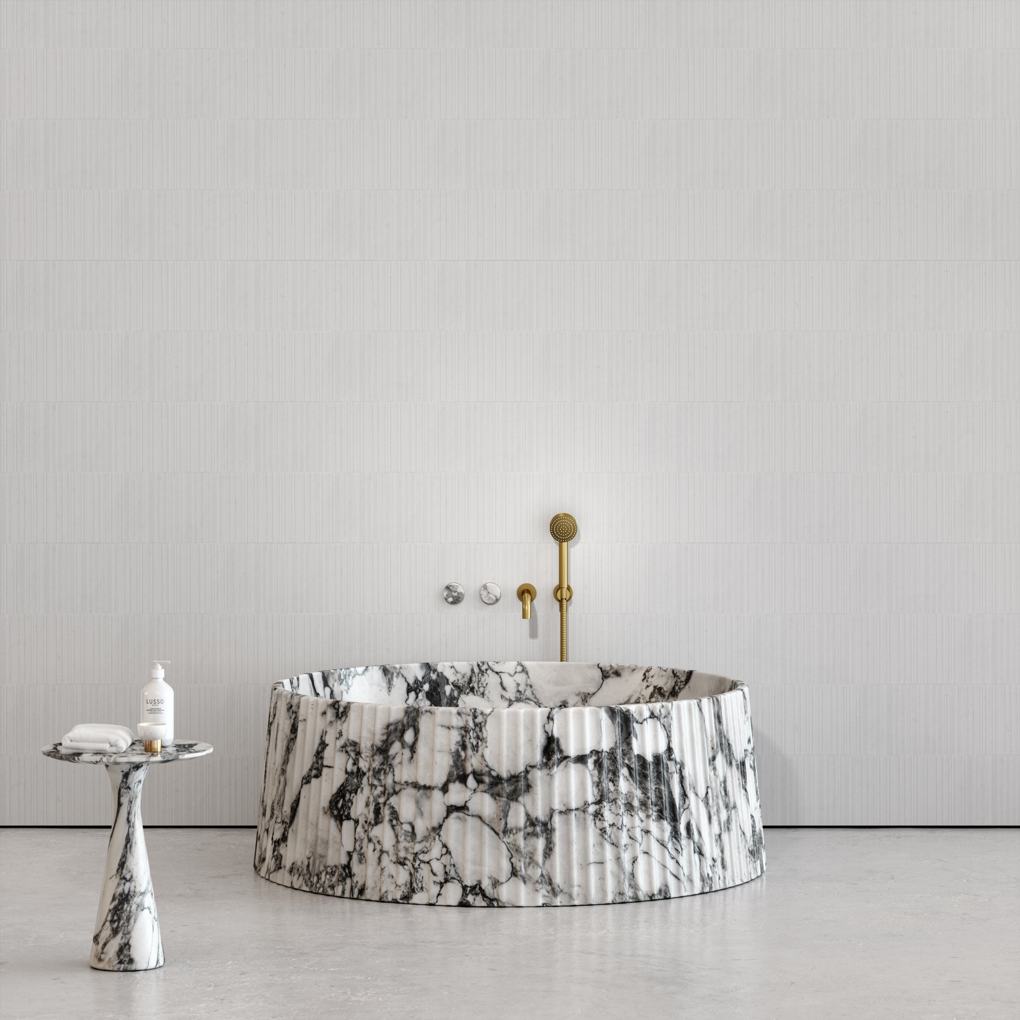 Круглая мраморная ванна Arabescato LUSSO Lamp ARCH-00041351 - Вид №3