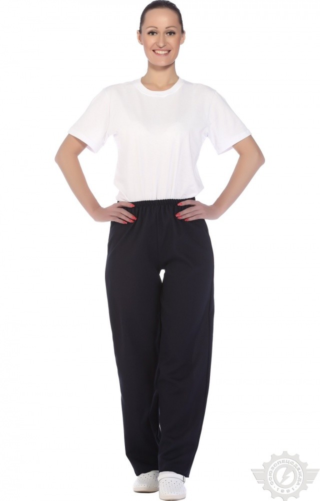 66071 Брюки ткань "Габардин" темно-синие  Медицинская одежда  размер 52-54 Спецодежда  - Вид №2