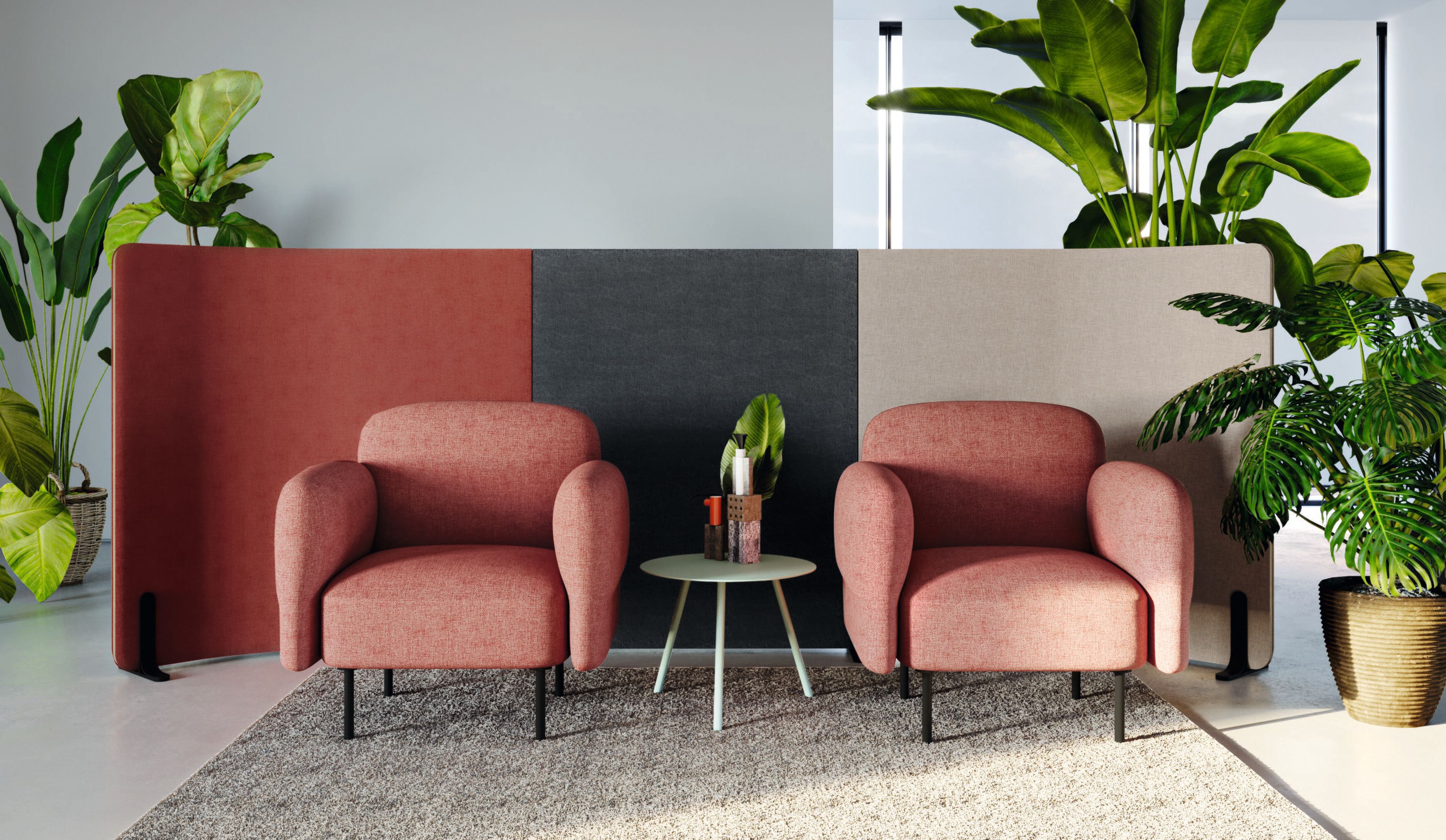 Отдельно стоящая офисная перегородка из ткани Martex ядро ARCH-00080474 - Вид №9