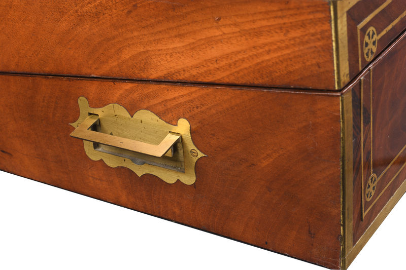 SOR27563 Коробка для письма из красного дерева с латунным переплетом ijlbrown  - Вид №2