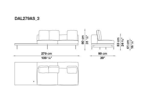 3-местный тканевый диван B&B Italia док ARCH-00033457 - Вид №27