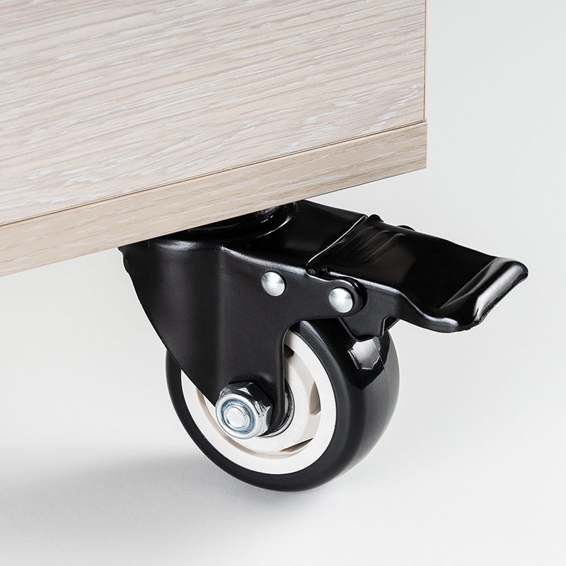 Мебельное колесо поворотное , на платформе, с тормозом, D75, черный LJPS0220 Public Steel Россия 