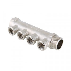 VTc.550.N.0504 Коллектор с внутренней резьбой Valtec 3/4", 4 х 1/2"