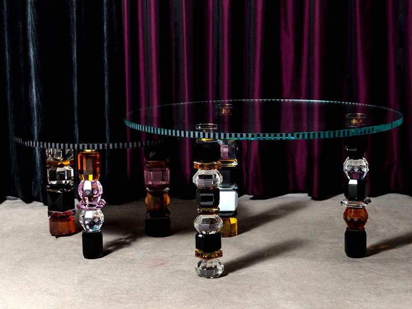 Reflections Copenhagen Круглый журнальный столик из хрусталя sun-id-1420009 - Вид №1