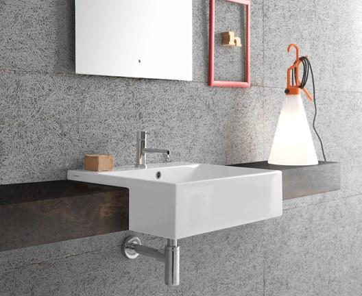 Fo055.bi Подвесная раковина настенная консольная овальная Ceramica Globo FORTY3 белая - Вид №1