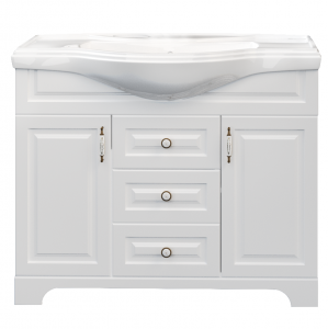 У94490 Тумба Прованс New 80Н 2в.я. 2д. Белый глянец 1 Marka Прованс