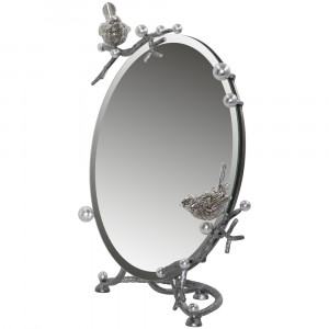 79029 Зеркало Терра настольное Айс Античное серебро BOGACHO