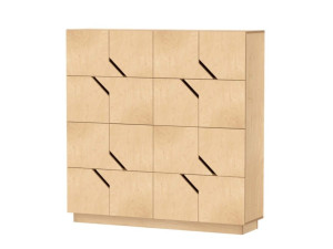 Березовый шкаф с распашными дверцами