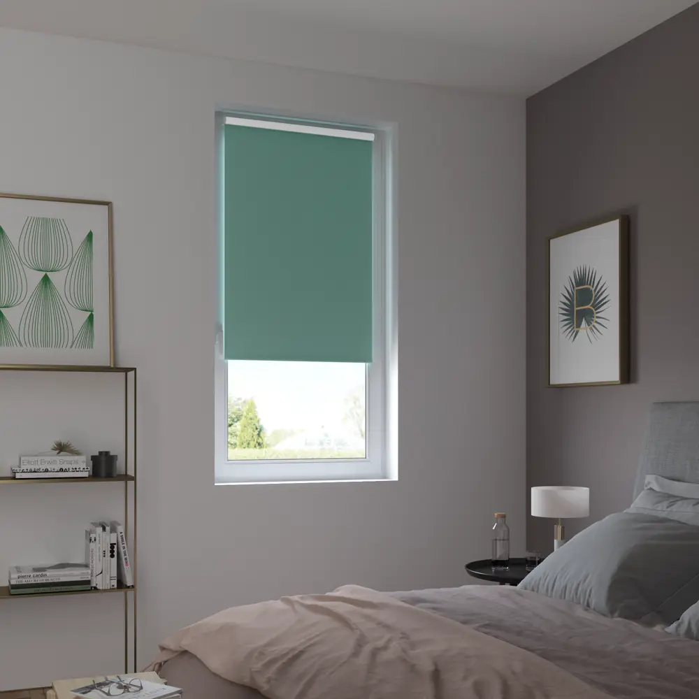 Штора рулонная блэкаут Inspire Santos 80x160 см бирюзовая Celadon 2 82692240 STLM-2063808 - Вид №9