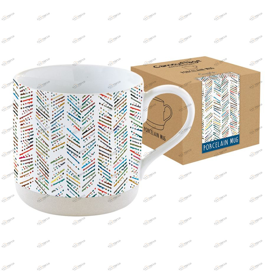 Кружка фарфоровая 0,375 л белая Camouflage EASY LIFE CAMOUFLAGE 00-3946503 Белый 