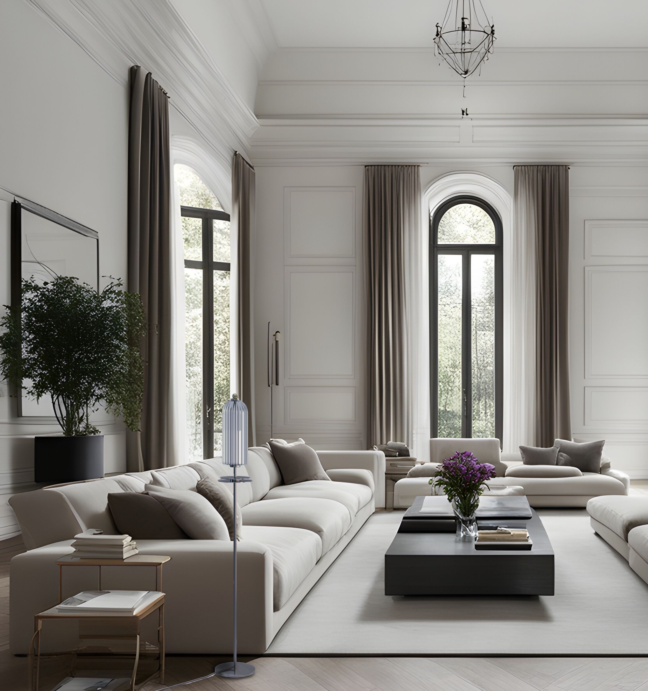 Светодиодный торшер из стекла и латуни LUCE TU Dom ARCH-00040772 - Вид №1