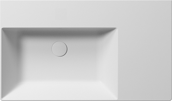 9456109 Подвесная раковина настенная овальная GSI ceramica  белая  - Вид №1