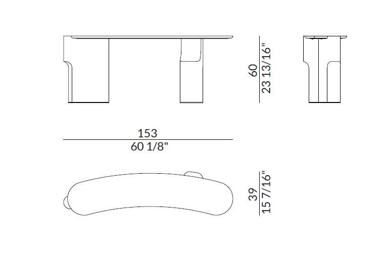 Консоль из дерева и мрамора Paolo Castelli вечером ARCH-00116756 - Вид №2