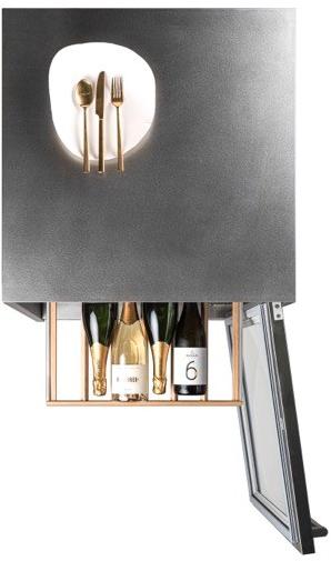 JOKODOMUS Холодильник для вина из нержавеющей стали со стеклянной дверцей Ono sun-id-1352903 - Вид №3