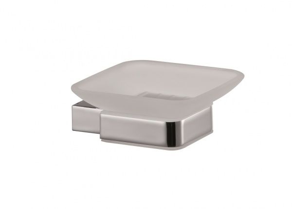 H6300/07CR Sanibano Enzo, настенная стеклянная мыльница, цвет хром