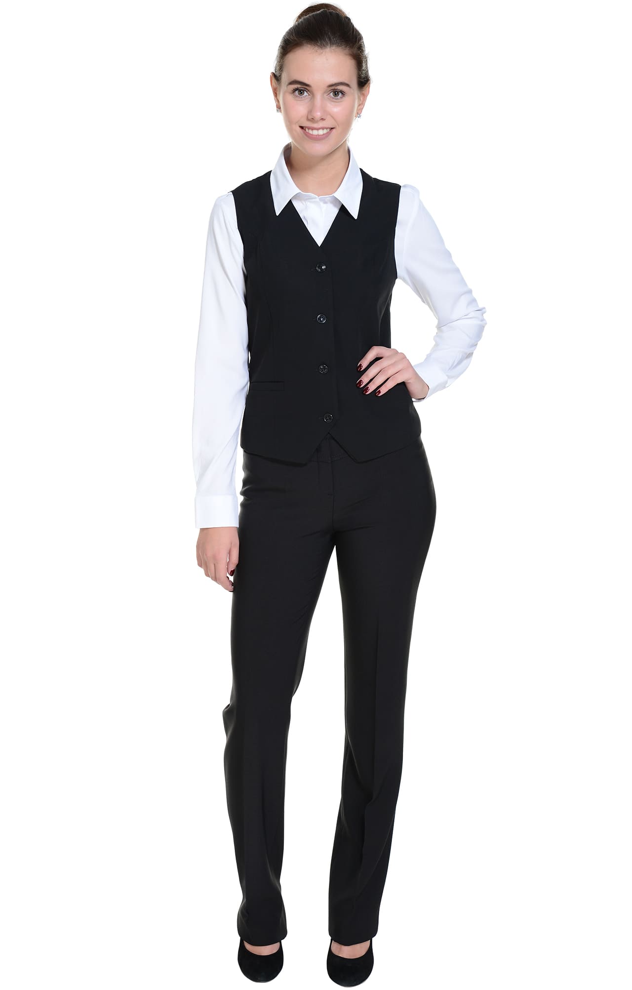 62875 Жилет  женский BLACK El-Risto  Одежда для официантов  размер 50  - Вид №13