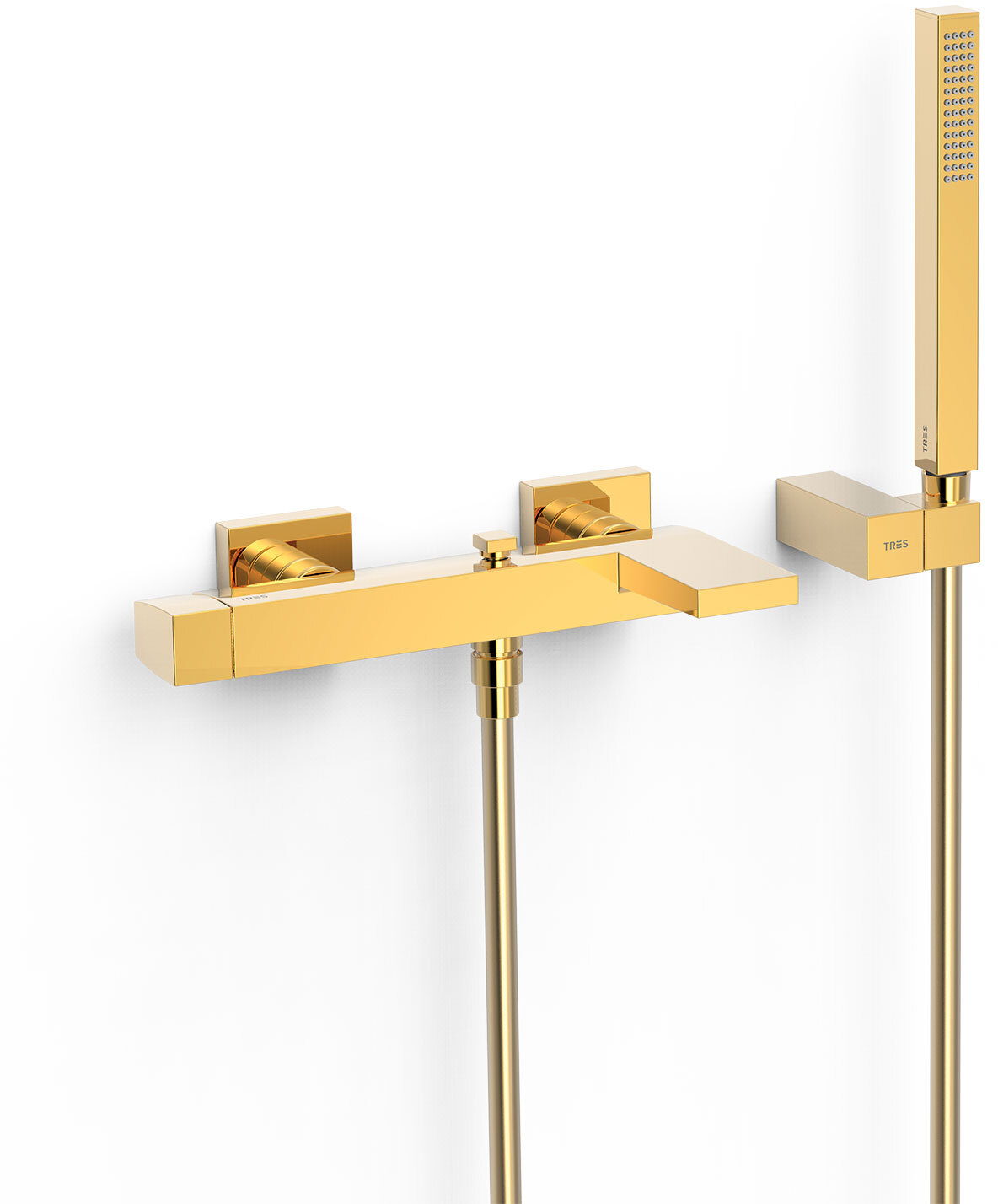 ТОНКИЙ настенный смеситель с одной ручкой для ванны и душа-20217001OR TRES