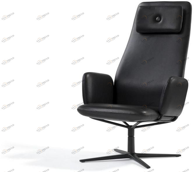 Blå Station Кожаное кресло с высокой спинкой Dundra O75as Bla Station