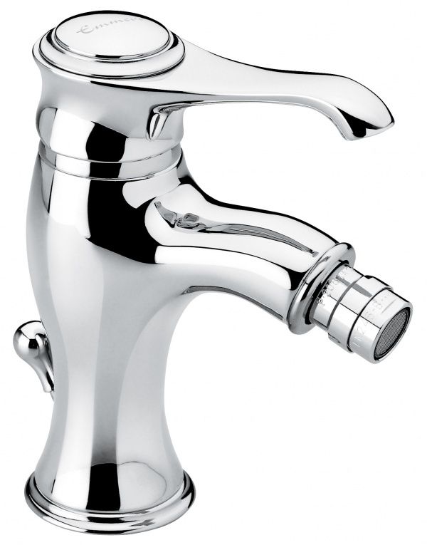 6004BC Смеситель Tiffany с донным клапаном для биде, цвет белый-хром EMMEVI