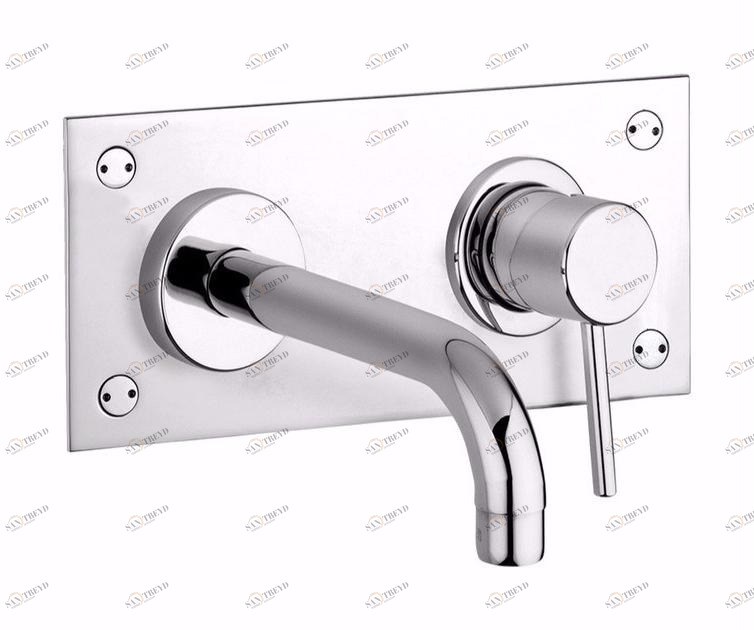 Rubinetteria Giulini Смеситель для умывальника настенный на 2 отверстия с тарелкой Futuro sun-id-1400701