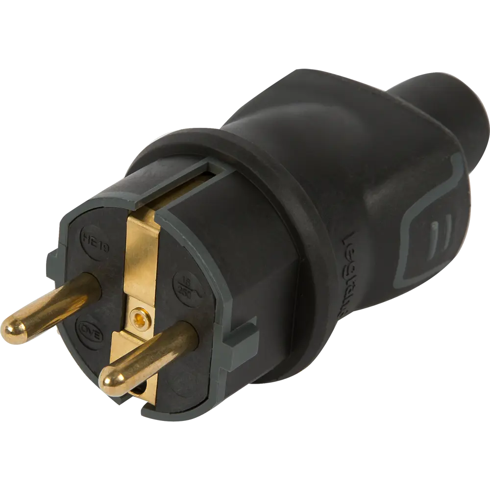 Вилка с заземлением Legrand Элиум 230 В цвет чёрный 13296728 STLM-2056114 
