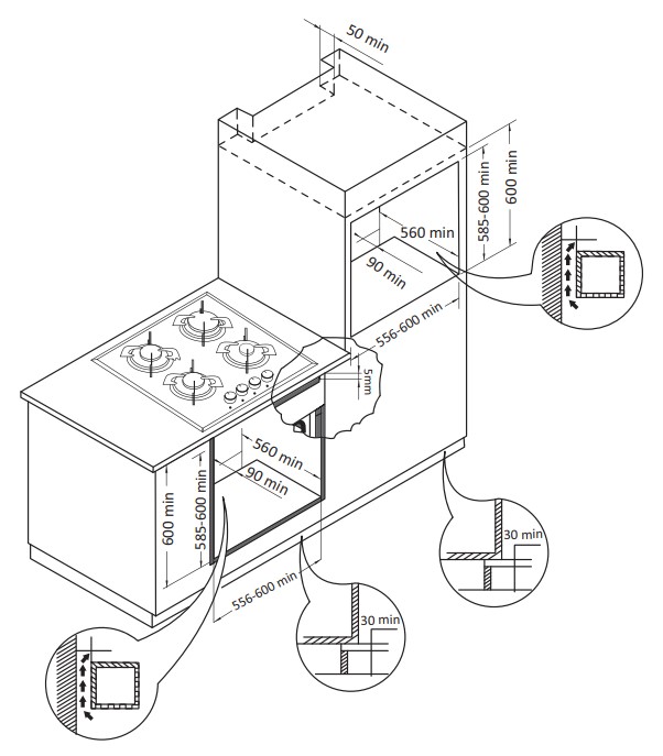 9171884 Электрический духовой шкаф HIBERG VM 6193 B черный STDN-0065107 - Вид №9