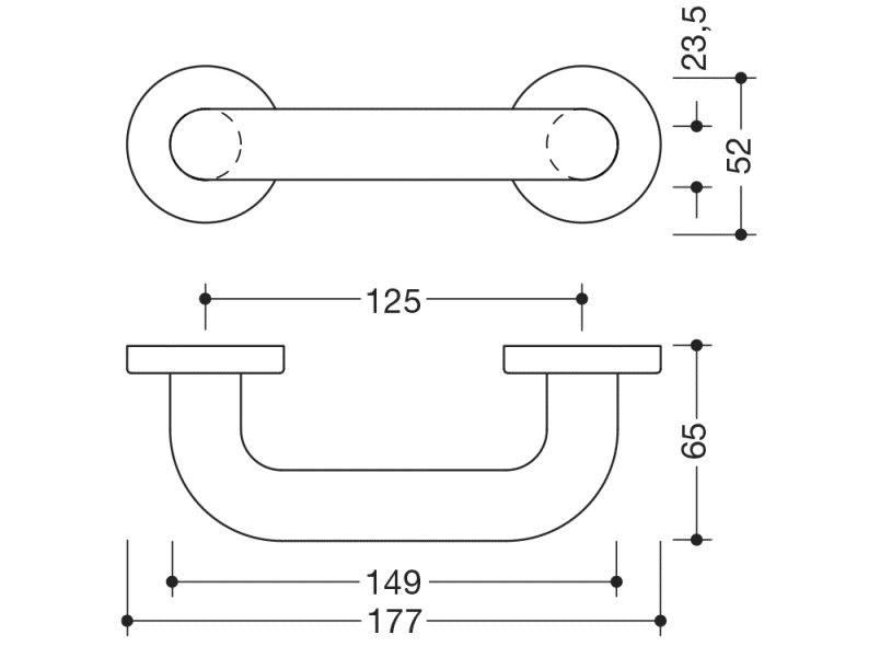 111.23BG.1 Мебельная ручка ø 23 мм HEWI USA Produkte  - Вид №16