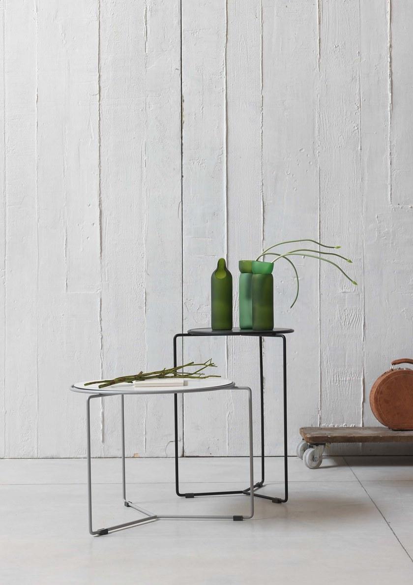 VAGHI Высокий круглый стол из ламината и металлической основы Filo Tm3 - Вид №4