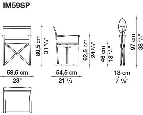 B&B Italia Складное кожаное кресло с подлокотниками Mirto indoor Im59sp - Вид №3
