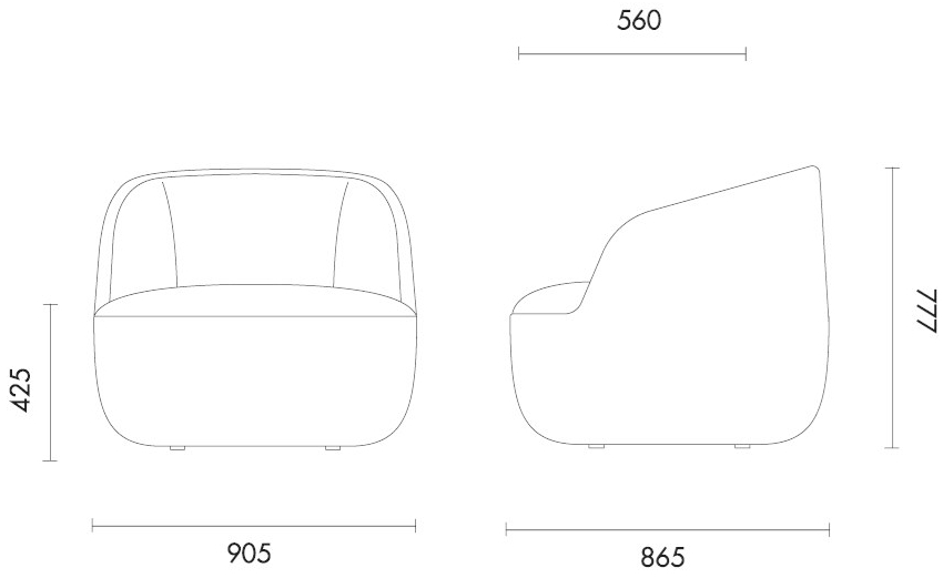 Grado Design Кресло из ткани с подлокотниками  Lip-sf-01  - Вид №9