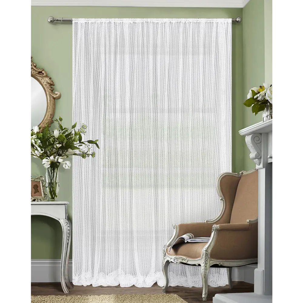 Тюль на ленте «Созвездие» 250x260 см фактура цвет белый ТОРГОВЫЙ ДОМ ТЕКСТИЛЬ STLM-2108618