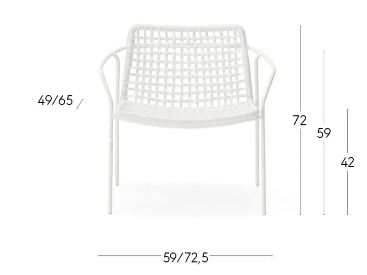 Кресло со стальными подлокотниками и морской веревкой Billiani Sey ARCH-00121684 - Вид №2