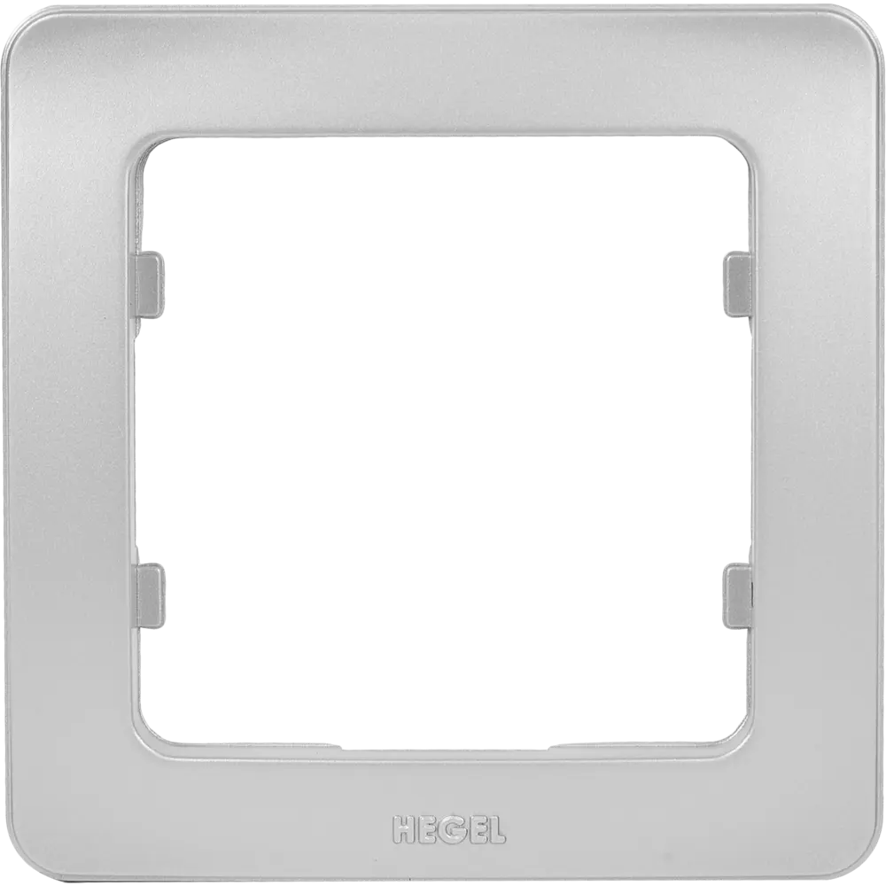 Рамка для розеток и выключателей Hegel Мастер 1 поста цвет серебро STLM-2070804 - Вид №1