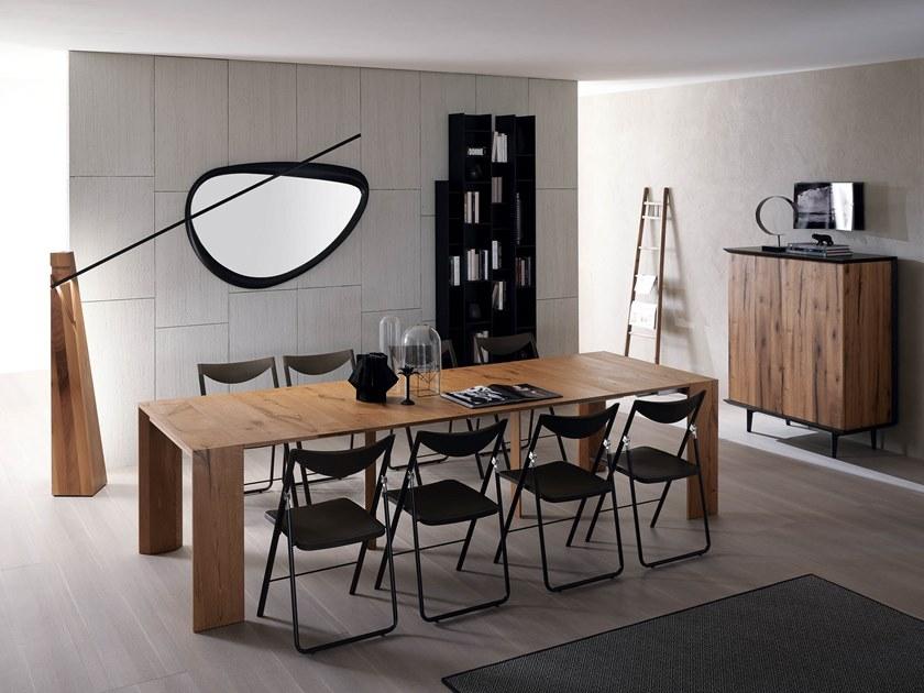 Ozzio Italia Выдвижная прямоугольная консоль из орехового дерева  T035  - Вид №4