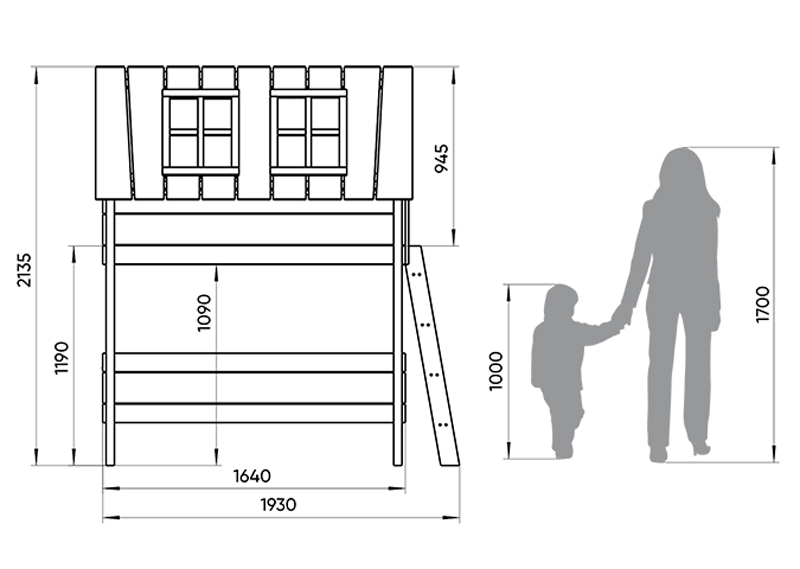 Кровать-чердак Home West M 80х160 см белая, голубая ELLIPSE ELLIPSE HOME 351810 Белый;голубой Santreyd  - Вид №4
