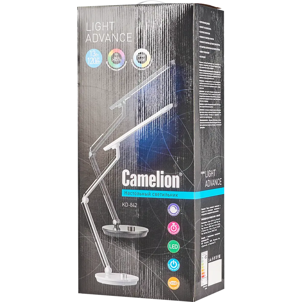Рабочая лампа настольная светодиодная Camelion KD-842, цвет чёрный STLM-2151354 - Вид №6
