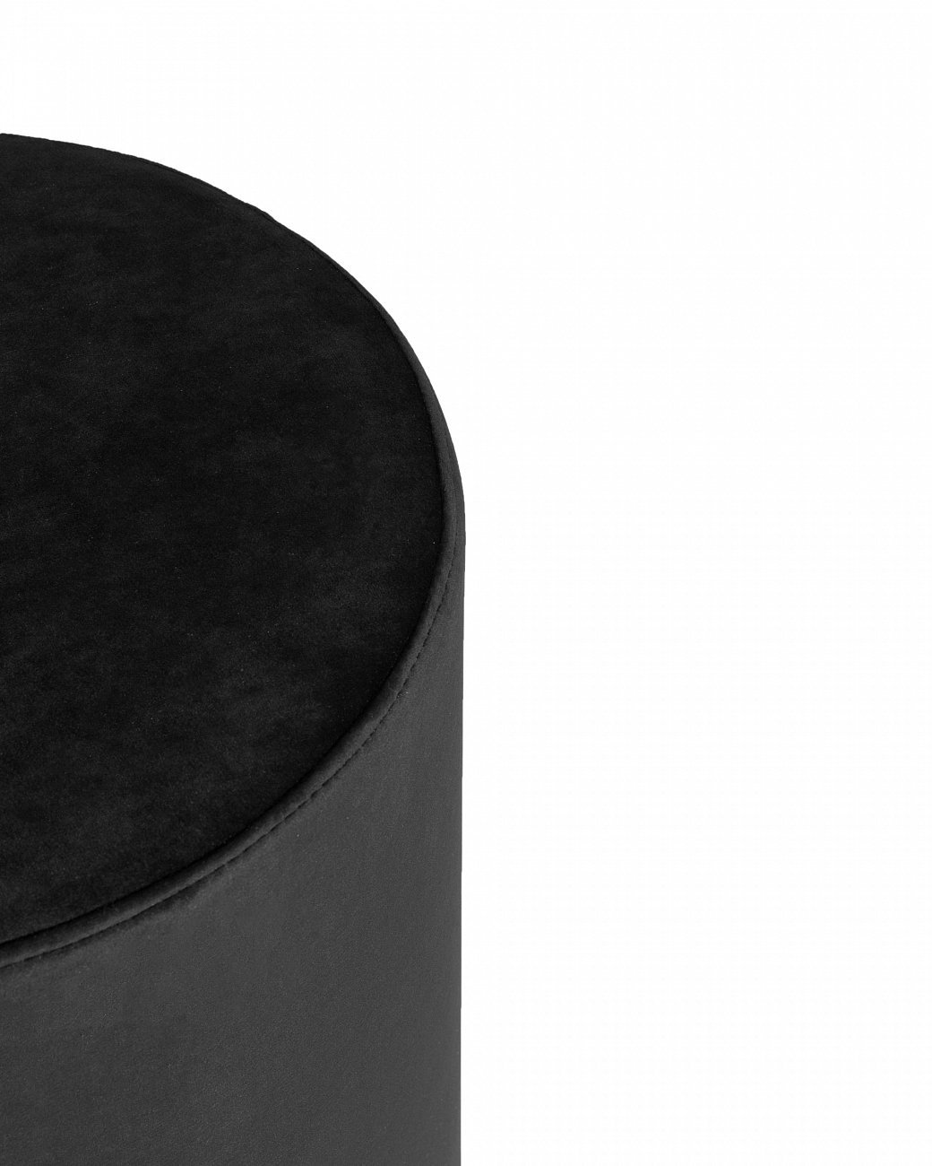 Пуфик круглый черный вельветовый "Оникс" STOOL GROUP ДИЗАЙНЕРСКИЕ 00-3881870 Черный  - Вид №2